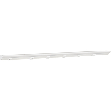 Task Lighting 42.5" Lighted Power Strip - 2,100 Lumens - 21W - 3000K - 5 Receptacles - 1 USB-A/C - 12V - White