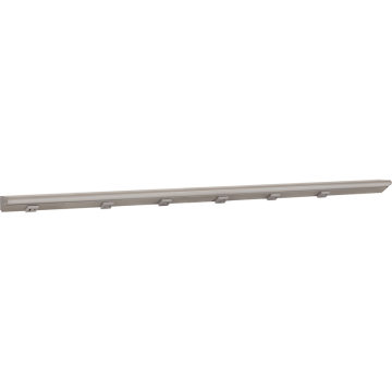 Task Lighting 48.5" Lighted Power Strip - 2,400 Lumens - 24W - 3000K - 5 Receptacles - 1 USB-A/C - 12V - Satin Nickel / Gray