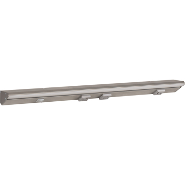 Task Lighting 24.5" Lighted Power Strip - 800 Lumens - 12W - 2700K - 2 Receptacles - 1 USB-A/C - Left Wire Entry - 120V - Satin Nickel / Gray