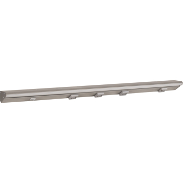 Task Lighting 30.5" Lighted Power Strip - 1,000 Lumens - 15W - 2700K - 3 Receptacles - 1 USB-A/C - Left Wire Entry - 120V - Satin Nickel / Gray