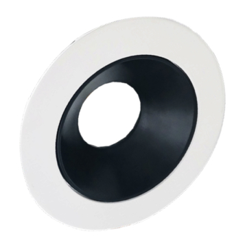 Westgate LRD Series 4" Open Trim - Black / White Ring