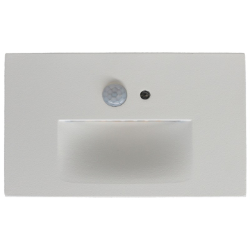 Lotus 2.5W Horizontal LED Step Light - Motion Sensor - Photocell - 3000K - 80 Lumens - 120V - White