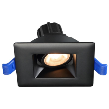 Lotus 2" Square Regressed Gimbal LED Downlight - 5W - 2700K - 380 Lumens - 120V - Black