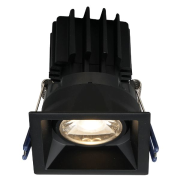Lotus 3" Square Regressed Gimbal LED Downlight - High Output - 11W - Thin Trim - CCT Selectable - 120V - Black