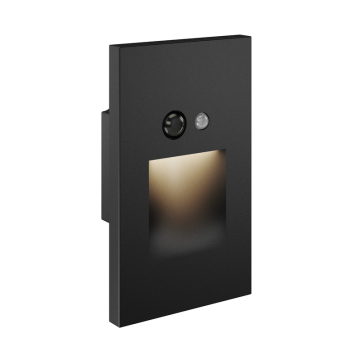 DALS Trace LED Recessed Vertical Step Light - Motion Sensor - Photocell - 70 Lumens - 3W - CCT Selectable - 120V - Black