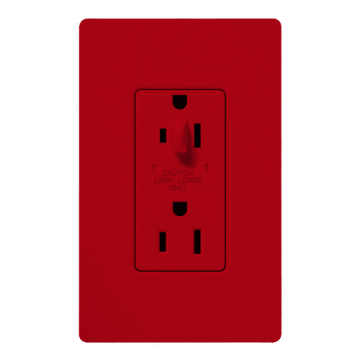 Lutron Claro 15A Tamper Resistant Receptacle - Half Dimming - Hot