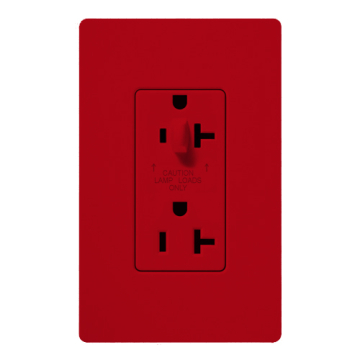 Lutron Claro 20A Tamper Resistant Receptacle - Half Dimming - Hot