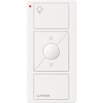 Lutron Original 3-Button Pico Smart Remote with Raise/Lower and Preset - Light Icons - White