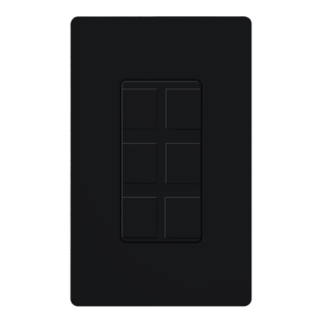 Lutron Claro 6-Port Frame - Midnight