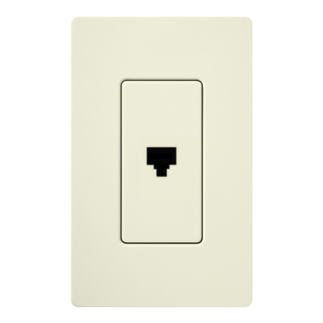Lutron Claro Phone Jack - Biscuit