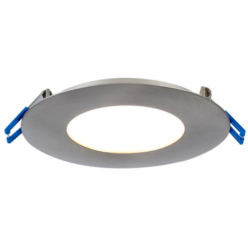 Lotus 9W 4" Super Thin Round LED Downlight - 3000K - 550 Lumens - Brushed Nickel