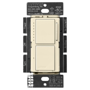 Lutron Maestro Dual LED+ Dimmer / Switch - Almond
