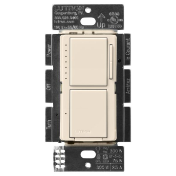 Lutron Maestro Dual LED+ Dimmer / Switch - Light Almond