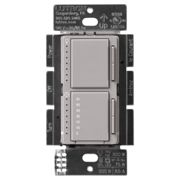 Lutron Maestro Dual LED+ Dimmer / Timer - Grey