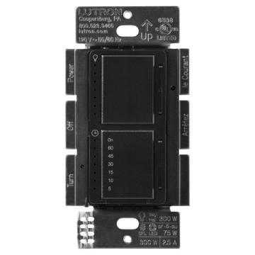 Lutron Maestro Dual LED+ Dimmer / Timer - Midnight