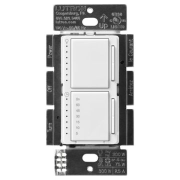 Lutron Maestro Dual LED+ Dimmer / Timer - White