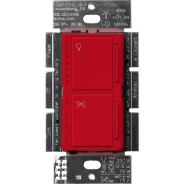 Lutron Maestro Dual LED+ Dimmer and Fan Control - Single Pole - Hot