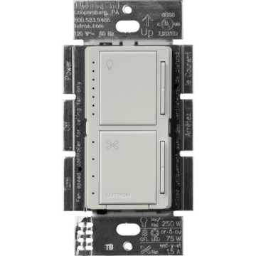 Lutron Maestro Dual LED+ Dimmer and Fan Control - Single Pole - Palladium