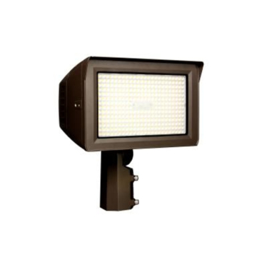 MaxLite Slim Adjustable Beam LED Flood Light - 15,100 Lumens - CCT Selectable - Knuckle/Slipfitter Mount - Photocell - TAA - 120-277V - Bronze