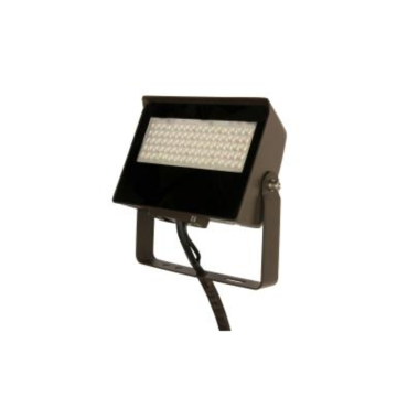 MaxLite Slim Adjustable Beam LED Flood Light - 6,525 Lumens - CCT Selectable - Knuckle/Yoke Mount - Photocell - 120-277V - Bronze