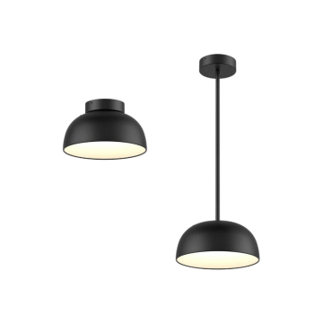 DALS Napa 12" LED Pendant / Flush Mount - 1,100 Lumens - 20W - CCT Selectable - 120-347V - Black