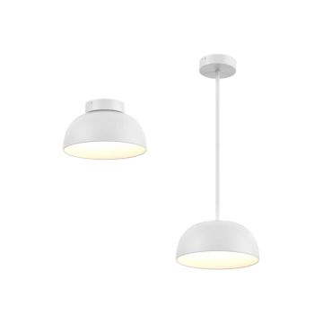 DALS Napa 12" LED Pendant / Flush Mount - 1,100 Lumens - 20W - CCT Selectable - 120-347V - White