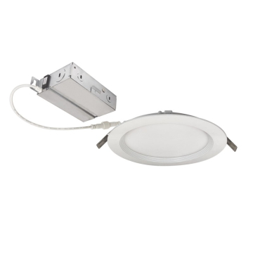 Nora Lighting 6" 13.5W LED Downlight - CCT Selectable - 1,300 Lumens - 120-277V - Matte Powder White
