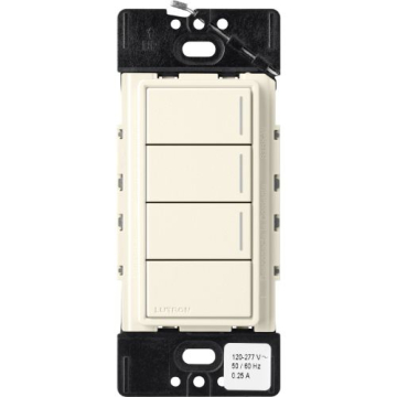 Lutron RadioRA 3 Sunnata RF Hybrid Keypad - 3 Button w/ Raise-Lower - Biscuit