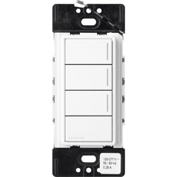 Lutron RadioRA 3 Sunnata RF Hybrid Keypad - 3 Button w/ Raise-Lower - Brilliant White