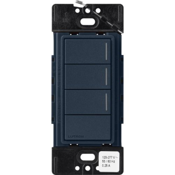 Lutron RadioRA 3 Sunnata RF Hybrid Keypad - 3 Button w/ Raise-Lower - Deep Sea