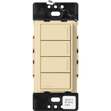 Lutron RadioRA 3 Sunnata RF Hybrid Keypad - 3 Button w/ Raise-Lower - Ivory