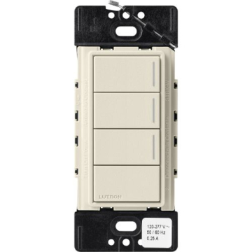 Lutron RadioRA 3 Sunnata RF Hybrid Keypad - 3 Button w/ Raise-Lower - Pumice