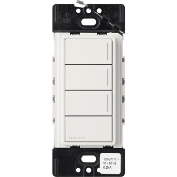 Lutron RadioRA 3 Sunnata RF Hybrid Keypad - 3 Button w/ Raise-Lower - Architectural White