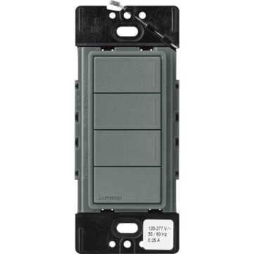 Lutron RadioRA 3 Sunnata RF Hybrid Keypad - 3 Button w/ Raise-Lower - Slate