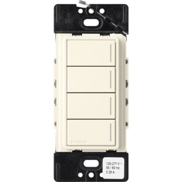 Lutron RadioRA 3 Sunnata RF Hybrid Keypad - 4 Button - Biscuit