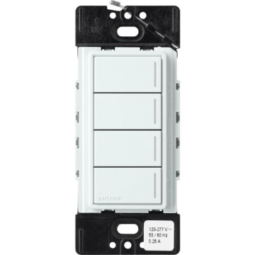 Lutron RadioRA 3 Sunnata Keypad - 4 Button - Glacier White
