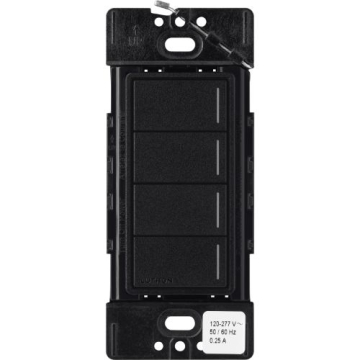 Lutron RadioRA 3 Sunnata RF Hybrid Keypad - 4 Button - Midnight