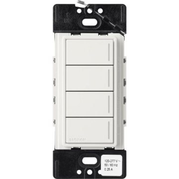 Lutron RadioRA 3 Sunnata Keypad - 4 Button - Architectural White