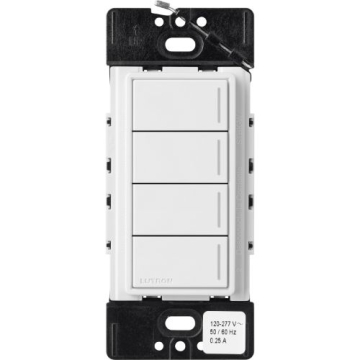 Lutron RadioRA 3 Sunnata RF Hybrid Keypad - 4 Button - White