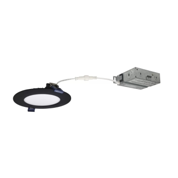 Nora Lighting 4" FLAT Non-Metallic Can-less LED Downlight - 10W - CCT Selectable - 700lm - Black - 120V