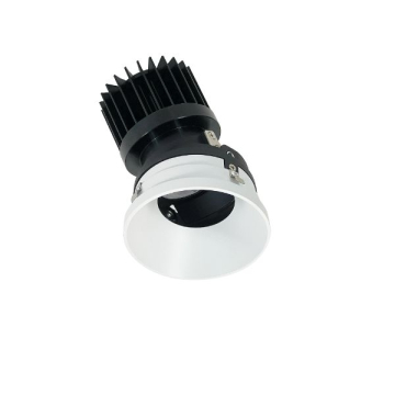 Nora Lighting 4" PLUS Round Iolite Trimless LED Gimbal Downlight - 2700K - 1,500 / 2,000 Lumens - Matte Powder White