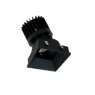 Nora Lighting 4" PLUS Square Iolite Trimless LED Gimbal Downlight - 2700K - 1,500 / 2,000 Lumens - Black