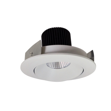Nora Lighting 4" Iolite LED Downlight - Round Adjustable Cone - 1000 Lumens - 3500K - White