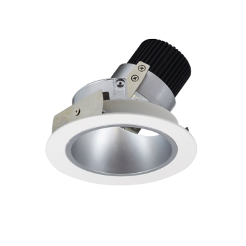 Nora Lighting 4" Iolite LED Downlight - Round Adjustable Deep Reflector - 1000 Lumens - 2700K - Haze / Matte Powder White