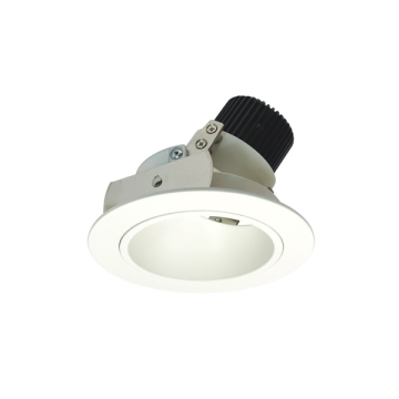 Nora Lighting 4" Iolite LED Downlight - Round Adjustable Deep Reflector - 1000 Lumens - 2700K - Matte Powder White