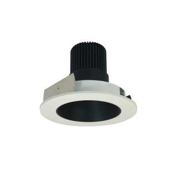 Nora Lighting 4" Iolite LED Downlight - Round Deep Reflector - 1000 Lumens - 2700K - Black / White
