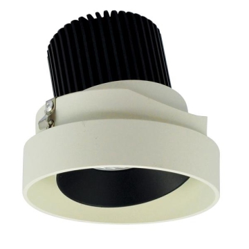 Nora Lighting 4" Iolite LED Downlight - Trimless Adjustable - 1000 Lumens - 2700K - Black / White