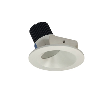 Nora Lighting 4" Iolite LED Downlight - Round Wall Wash - 1000 Lumens - 2700K - Matte Powder White
