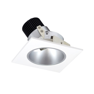 Nora Lighting 4" Iolite LED Downlight - Round Adjustable Deep Reflector - 1000 Lumens - 2700K - Haze / Matte Powder White
