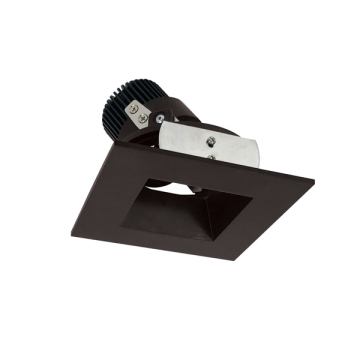Nora Lighting 4" Iolite LED Downlight - Square Adjustable Reflector / Square Aperture - 1000 Lumens - 2700K - Bronze